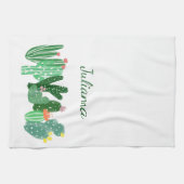 『ボホ・カ絵画クタスの名パーソナライズされた前』 キッチンタオル (横)