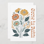 ボホ キリスト教 インスピレーション 信仰の成長 招待状 (正面/裏面)