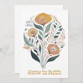 ボホ・クリスチャン インスピレーション フラワーズ オブ フェイス 招待状 (正面/裏面)