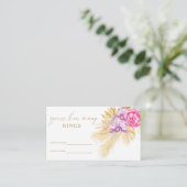 ボホ グラス - 指輪がいくつあるか当ててみて! ブライダル ゲーム エンクロージャーカード (スタンド正面)