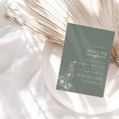 ボホ グリーン デスティネーション フラワー ウェディング レセプション 招待状