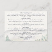 ボホ・コロラド州の山岳地帯でのデスティネーションウェディングの詳細 エンクロージャーカード (裏面)