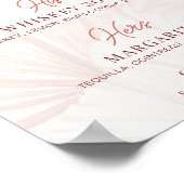 ボホ シグネチャー カクテル 夫婦のためのドリンク ウェディング ポスター (角)