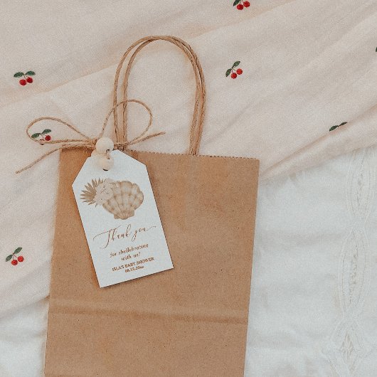 ボホ シーシェル ベイビー シャワー ギフトタグ