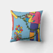 ボホ「ストロングママ」の羽と矢 クッション (裏面)