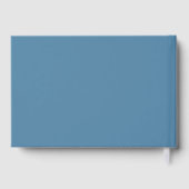 ボホ ダスティーブルー ゴールド グリッター フラワーズ ブライダルシャワー ゲストブック (裏面)