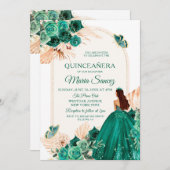 ボホ ダスティーブルー フラワーメキシカン キンセアニエラ インビテ 招待状 (正面/裏面)