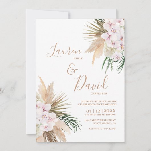 ボホ·チッ結婚クズ 招待状 (正面)