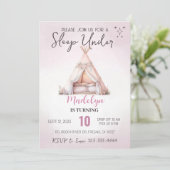 ボホ ティピーの下で寝る スリープオーバー レイトオーバー 招待状 (スタンド正面)