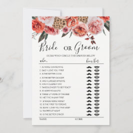 ボホ テラコッタ フラワー ブライド オア グルーム ゲーム 招待状