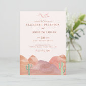 ボホ デザート ウェディング 招待状 (スタンド正面)