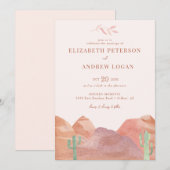 ボホ デザート ウェディング 招待状 (正面/裏面)