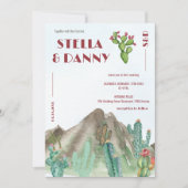 ボホ デザート カクタス アリゾナ デスティネーション 招待状 (正面)