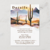 ボホ デザート カクタス ウェスタン ウェディング 詳細 エンクロージャーカード (正面)