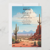 ボホ デザート カクタス ブライダルシャワー 招待状 (正面)