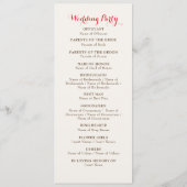 ボホ トライバル フェザー ドリームキャッチャー ウェディング プログラム (裏面)