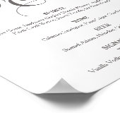 ボホ トロピカル ウェディング バー メニュー サイン ポスター (マット) (角)