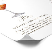 ボホ トロピカル ウォーターカラー シグネチャードリンク ウェディング ポスター (角)