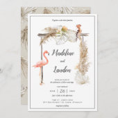 ボホ トロピカル ズー ウェディング デスティネーション 招待状 (正面/裏面)