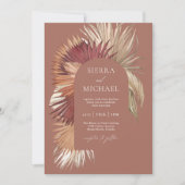 ボホ トロピカル ファン パームズ コースト エレガンス 招待状 (正面)