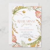 ボホ トロピカル ボタニカル リハーサル ディナー 招待状 (正面)