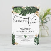 ボホ トロピカル リーフ ゴールド ブラック ヴォウ リニューアル 招待状 (スタンド正面)