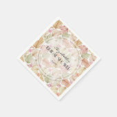 ボホ ドライリーフ＆フラワーズ ブライダルシャワー スタンダードカクテルナプキン (角)