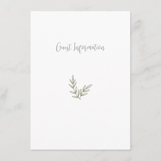 ボホ バンブー ボタニカル リーフ ソフト エレガント グリーンナチュール エンクロージャーカード (正面)