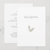 ボホ バンブー ボタニカル リーフ ソフト エレガント グリーンナチュール エンクロージャーカード (正面/裏面)