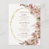 ボホ パンパス グラス ウェディング 詳細 封入カード エンクロージャーカード (正面)