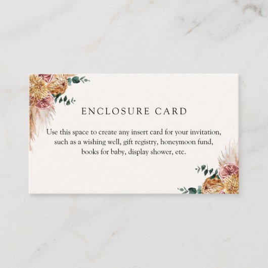 ボホ パンパス グラス カスタム エンクロージャーカード (正面)