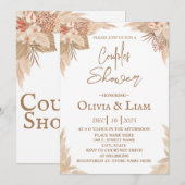 ボホ パンパス グラス カップルシャワー 招待状 (正面/裏面)