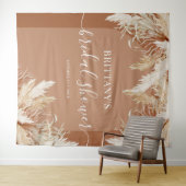 ボホ パンパス グラス ブライダル シャワー タペストリー (インサイチュ(横))