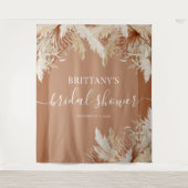 ボホ パンパス グラス ブライダル シャワー タペストリー (正面)