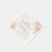 ボホ パンパス グラス ブライダル シャワー モダン ボヘミア スタンダードカクテルナプキン (角)