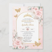 ボホ パンパス グラス ブラッシュ ピンク フラワー キンセアニエラ 招待状 (正面)