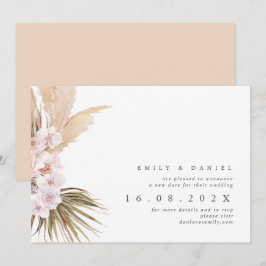 ボホ パンパス グラス 新しい結婚式の日程 招待状