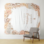 ボホ パンパス ホワイト パンプキン 洗礼 バナー タペストリー (インサイチュ(横))