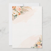 ボホ・パンプキン・ピックアップ・トラック、桃娘の赤ちゃんシャワー 招待状 (裏面)