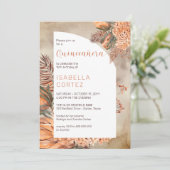 ボホ パームリーフ ハイドランジアの花 15歳のキンセアニエラ 招待状 (スタンド正面)