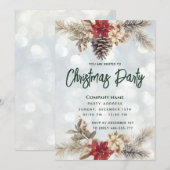 ボホ ピンコーン ブランチ クリスマス パーティー 法人 招待状 (正面/裏面)