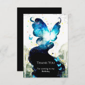 ボホ ファン バタフライ バースデー サンキューカード (正面/裏面)