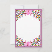 ボホ フォリアージ ヒビスカス ベビー シャワー 招待状 (裏面)