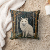 ボホ フォレスト ホワイト フォックス クッション (ブランケット)