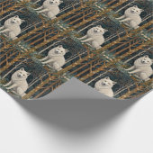 ボホ フォレスト ホワイト フォックス ラッピングペーパー (角)
