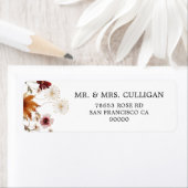 ボホ フォール フラワーレター 返信先住所 ラベル (インサイチュ)