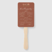 ボホ フォール ワイルドフラワー テラコッタ ウェディング セレモニー ハンドファン (裏面)