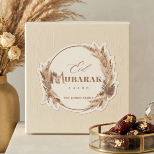 ボホ フラワーのEid Mubarak スティッカー シール