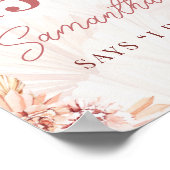 ボホ フラワーズ デイズ アンティル アイ ドゥ ウェディング ブライダル シャワー ポスター (角)