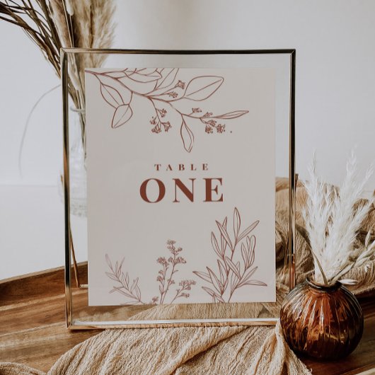 ボホ フラワーテーブルナンバー ポスター